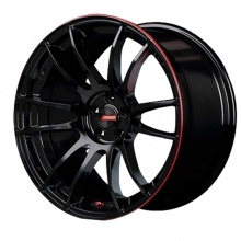 Diska mashina uchun R15 R123 Gloss Balck red lip 4*100 ET35 CB56.5 4 ta