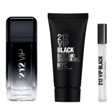 Nabor Caroline Herrera 212 Vip black for men (M) set EDP 100 ml + EDP 10 ml + bath&shower gel 100 ml ES