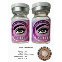 Цветные контактные линзы Vakoli PEAR BROWN 2 шт