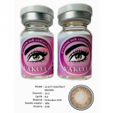 Rangli kontakt linzalari Vakoli S3-677 CHESTNUT BROWN 2 dona