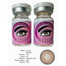 Цветные контактные линзы Vakoli S2-332 BROWN 2 шт