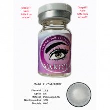 Цветные контактные линзы Vakoli ELIZZIM GRAFITE 1 шт