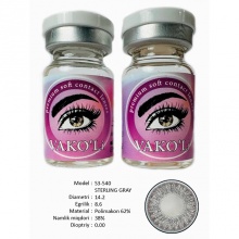 Рангли контакт линзалари Vakoli S3-540 STERLING GRAY 2 дона