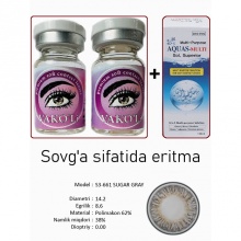 Рангли контакт линзалари Vakoli S3-661 SUGAR GRAY 2 дона + Эритма