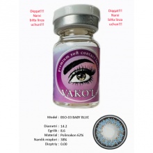 Rangli kontakt linzalari Vakoli BSO-03 BABY BLUE 1 dona