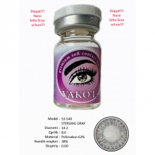 Рангли контакт линзалари Vakoli S3-540 STERLING GRAY 1 дона