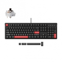 Клавиатура Lemokey X5 104Key, Keychron Red, USB-A, QMK/VIA, EN/UZ/RU Brown Led (X5-A3-UZ)