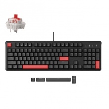 Клавиатура Lemokey  X3 104Key, Keychron Red, USB-A, QMK/VIA, EN/UZ/RU Red Led (X3-A1-UZ)