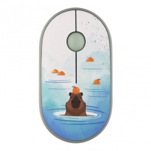 Беспроводная мышь 2E MF300 Silent WL BT CAPYBARA:TANGERINE (2E-MF300WCAPIBARAGN)