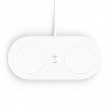 Беспроводное зарядное устройство Belkin Wireless Dual Pads Charging Qi, 15W Белый (WIZ008VFWH)