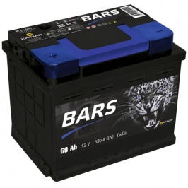 Автомобильный аккумулятор Bars 6СТ-60 АПЗ п.п.
