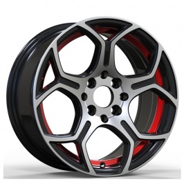 Диска для автомобиля R15 (640 Black Machin) 8*100*114,3 ET35 CB56,5 4 (шт)