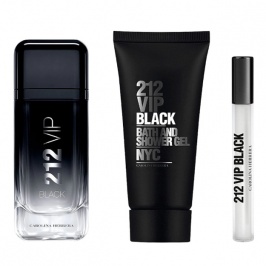 Nabor Caroline Herrera 212 Vip black for men (M) set EDP 100 ml + EDP 10 ml + bath&shower gel 100 ml ES