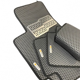 Avtomobilniy kovrik Evakor Premium KIA Cherniy S Podpyatnik Sorento (IV) 2020 + bagajnik 7 mest M