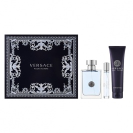 VERSACE POUR HOMME EDT SET  100ML 10ML SH/G 150ML