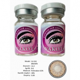 Цветные контактные линзы Vakoli S3-592 BROWN 2 шт