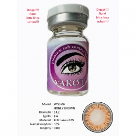 Rangli kontakt linzalari Vakoli WG3-06 HONEY BROWN 1 dona
