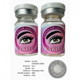 Rangli kontakt linzalari Vakoli S3-540 STERLING GRAY 2 dona