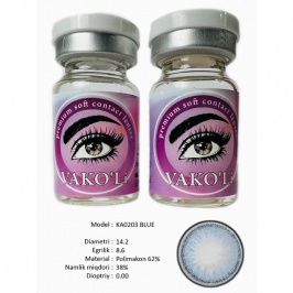 Рангли контакт линзалари Vakoli KA0203 BLUE 2 дона