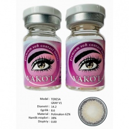 Рангли контакт линзалари Vakoli TERESA GRAY V1 2 дона