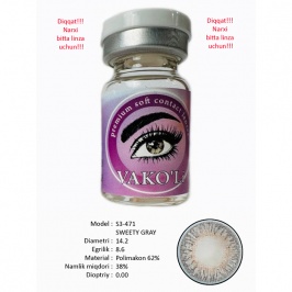 Rangli kontakt linzalari Vakoli S3-471 SWEETY GRAY 1 dona