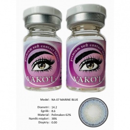 Рангли контакт линзалари Vakoli NA-07 MARINE BLUE 2 дона