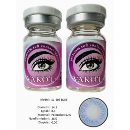 Rangli kontakt linzalari Vakoli S1-403 BLUE 2 dona