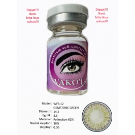 Рангли контакт линзалари Vakoli WFS-12 GEMSTONE GREEN 1 дона