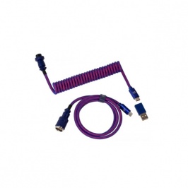 Cabel Type-A/Type-C Keychron Premium Coiled Aviator Cable-Angled Фиолетовый