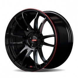 Диска машина учун R15 R123 Gloss Balck red lip 4*100 ET35 CB56.5 4 та
