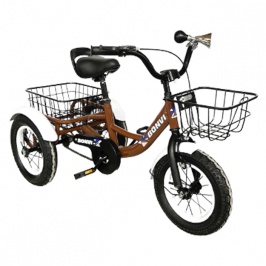 Bolalar uchun savatli uch g‘ildirakli velosiped VL-2075 jigarrang 12 Bolalar uchun savatli uch g‘ildirakli velosiped VL-2075 jigarrang 12
