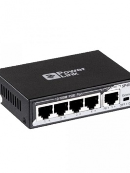 Коммутатор 2E POWERLINK SP401F бошқарилмайди (4xFE PoE+ 1xFE Uplink 55W)