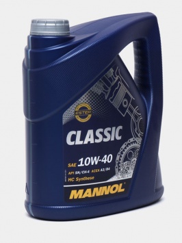 Полусинтетическое моторное масло Mannol Classic 10W-40, 4 л