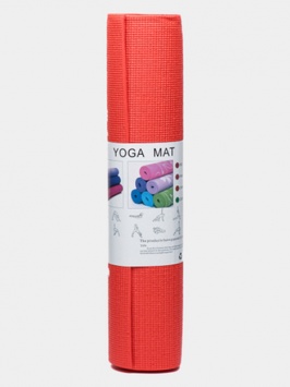 Pilates va fitnes mat, 6 mm Qizil