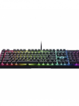 Razer BlackWidow V4 X Mexanik Klaviaturasi, 110 ta tugma,  USB-A, EN/RU, RGB, Qora Green Switch