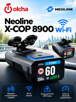 Radar detektori Neoline X-COP 8900 GPS bazasi va Wi-Fi bilan