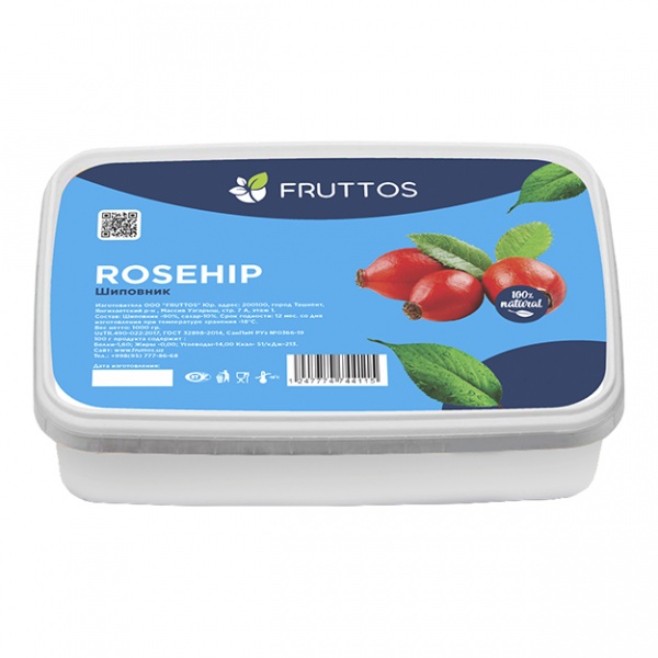 Купить Фруктовое замороженное пюре Fruttos Шиповник 1 кг в Узбекистане ...