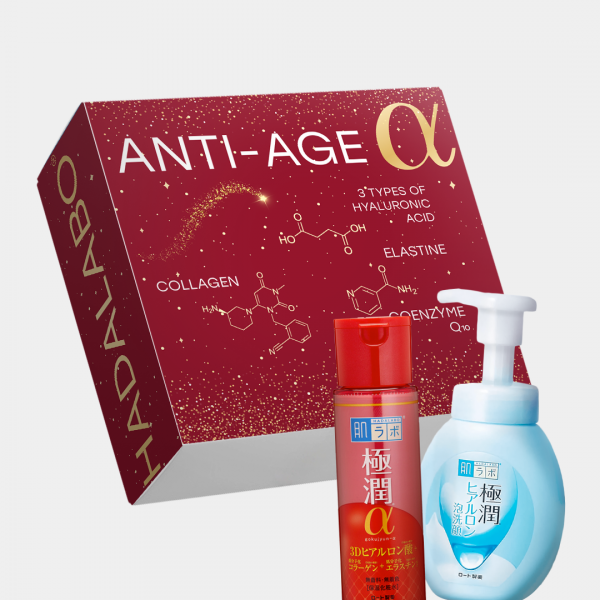 Подарочный бокс от Hada Labo Anti-Age (лосьон-гидратор и пенка для ...