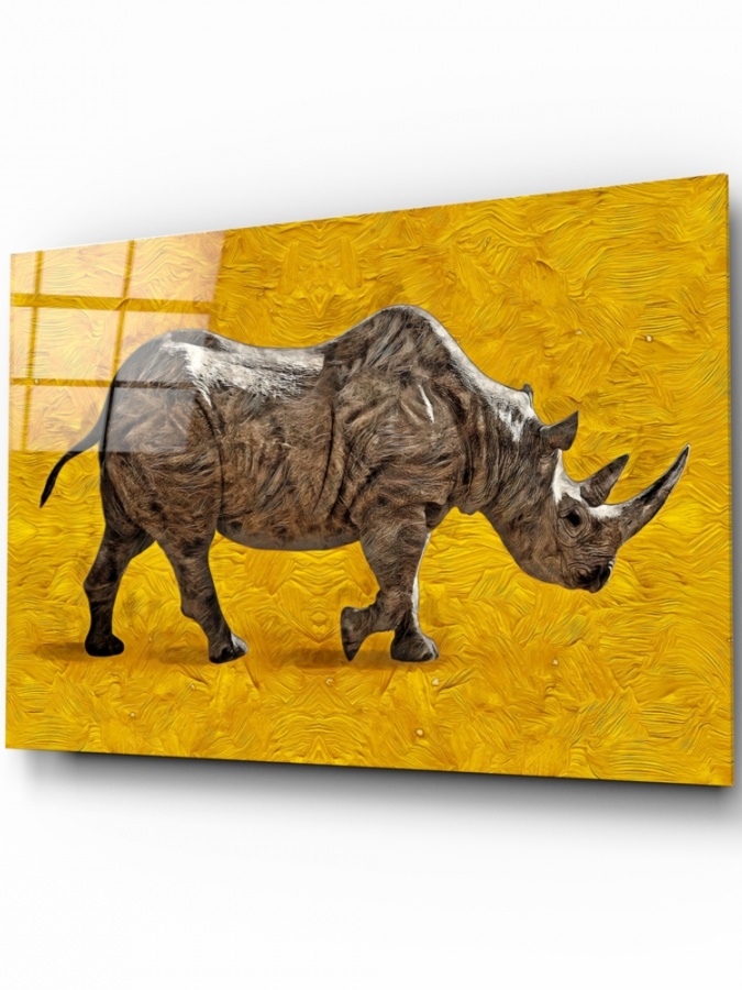 Rhino Glass Art (110x70)