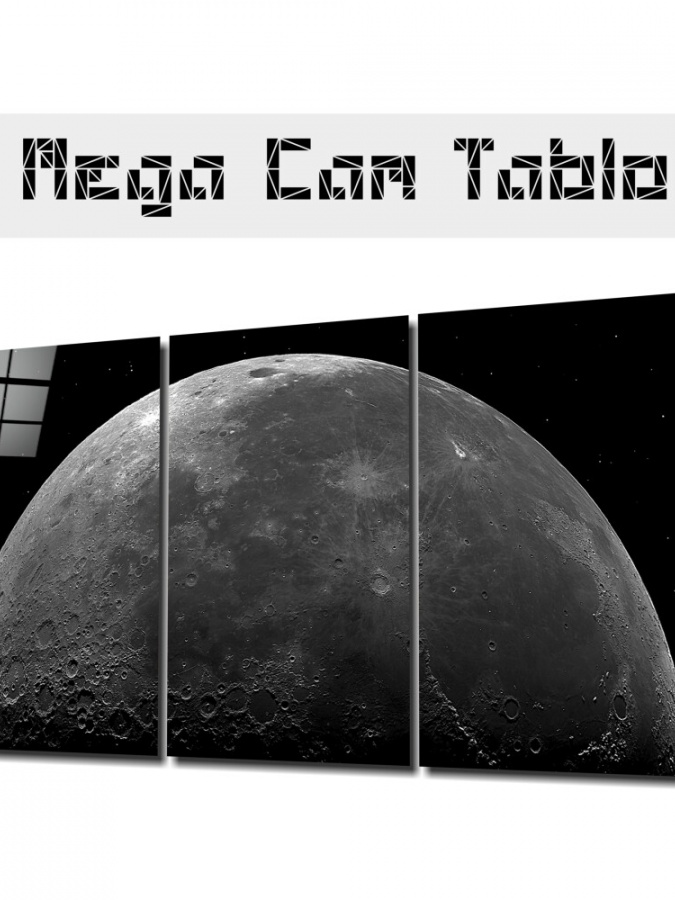 Oyning qorong'u tomoni Mega shisha devor san'ati (110x70)