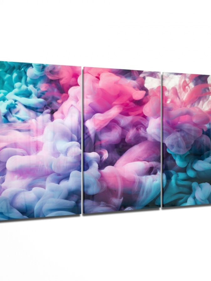 Pastel Smoke Mega Glass Wall Art (110x70)