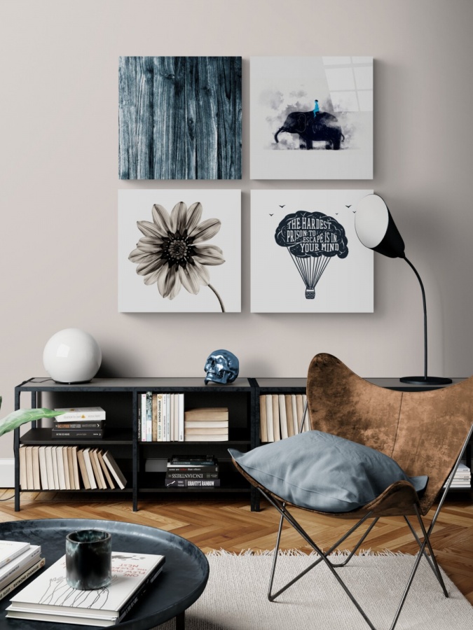 Ongli Quadro Glass Wall Art (40x40)