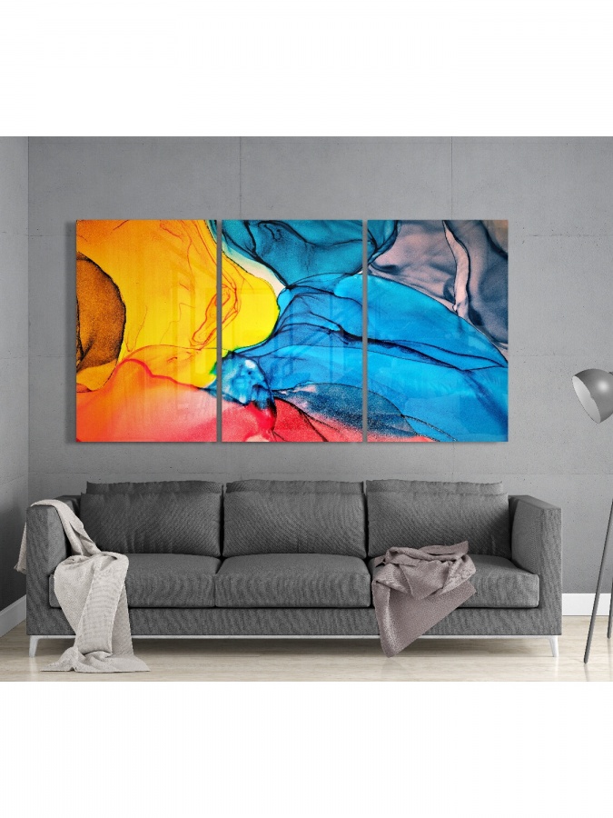 Daisies Shisha devorga san'at (72x46)