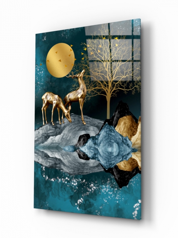 Deers Glass Art (110x70)