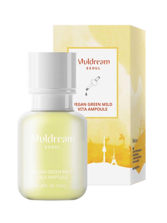 Yuzga ampula zardobi Muldream Vegan Green Mild Vita Ampoule 55 ml