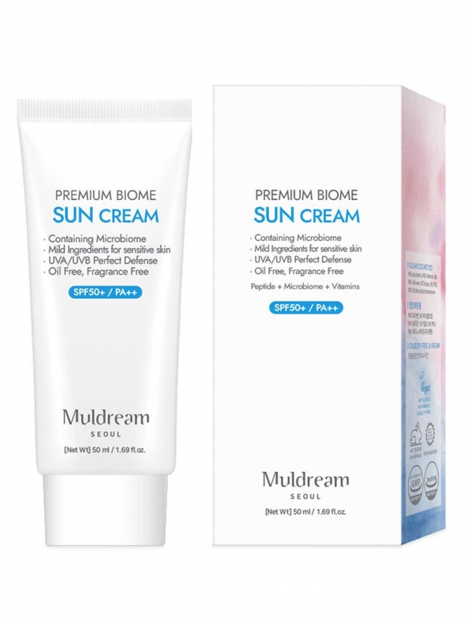 Yumshoq va samarali quyosh kremi Muldream Premium Biome Sun Cream 50 ml