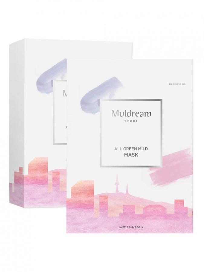Tinchlantiruvchi yuz niqobi Muldream All Green Mild Mask 27 ml