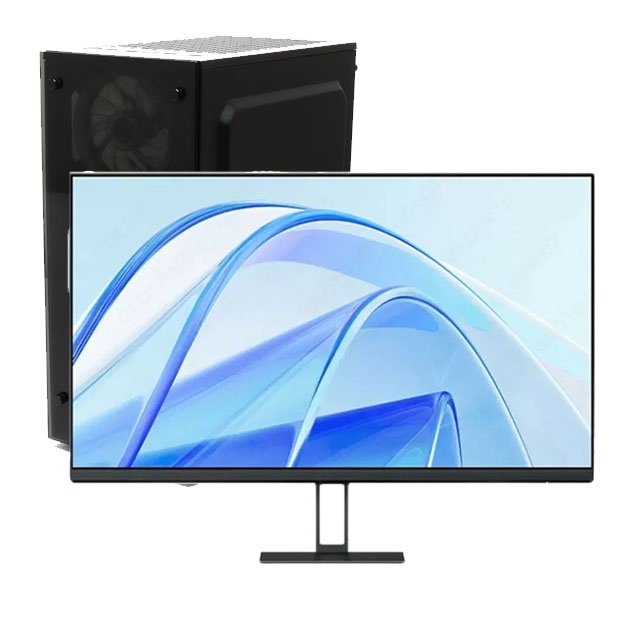 Игровой компьютер H510 I3 10100f RX580 8GB 16GB/128GB SSD 500GB HDD Монитор 24 100Hz