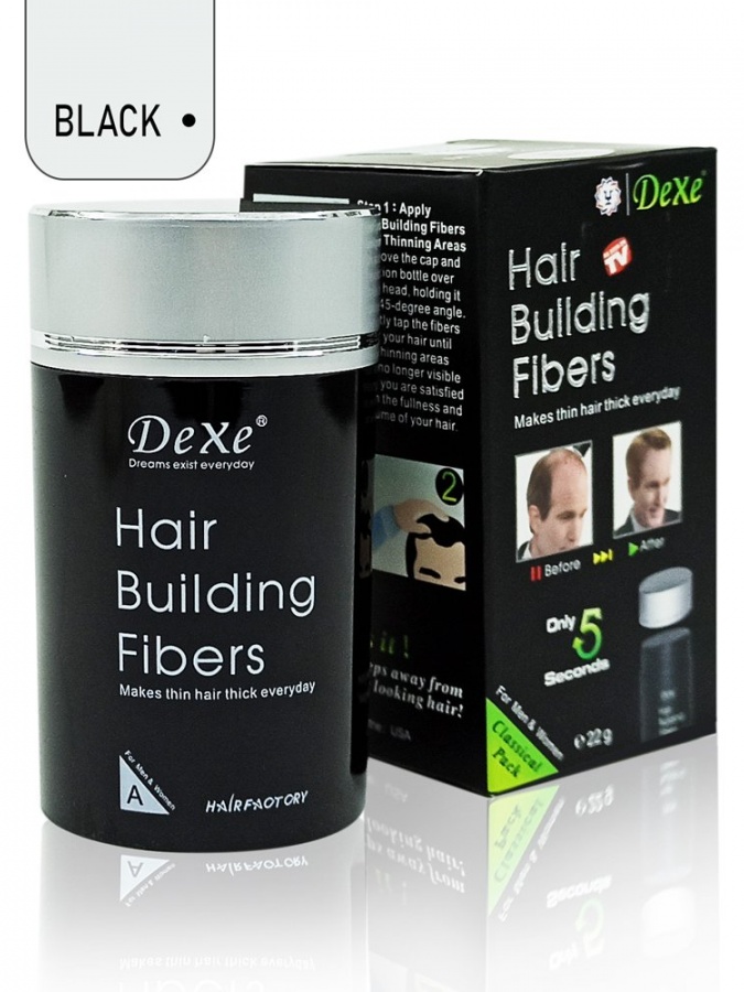 Soch qalinlashtiruvchi Hair bulding fibers (Black) 22gr DRL-1753