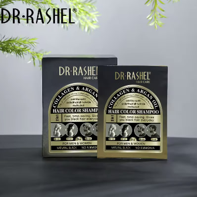Шампунь-краска для волос Collagen & argan oil hair color shampoo (Dark brown) 25ml*10pcs